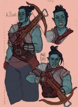 may12324: My buff orc wife Killian. Sitting pose references from