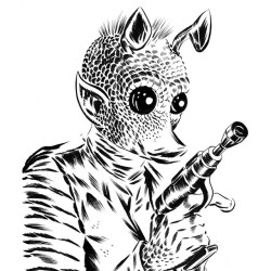 chadmaupin:  Greedo sketch I did today. #greedo #starwars #inking