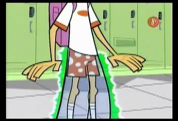 Danny’s ghost powers causing his pants to turn translucent,