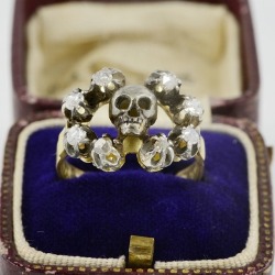 sosuperawesome: Antique Memento Mori Rings  Hawk Antiques on
