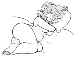 midnightmika:  A comfy sleeping Toffee u wu now an extra fluffy