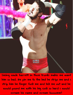 wrestlingssexconfessions:  Seeing Wade Barrett in those trunks
