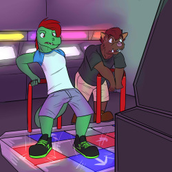 Diego’s rather good at playing arcade dance games, much