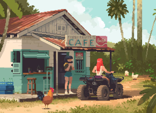 romaincourtoisgames:  Fresh Fruits & Cafe. Somewhere in South