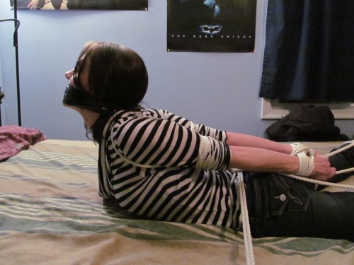 spankshergood:  knotty-desires:  Tight gag.  tight ropes.    Kitten enjoys good tight bondage sometimes  Lovely female in tight bondage! Great tape gag…