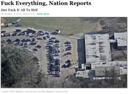 theonion:  Fuck Everything, Nation Reports: Full Story 