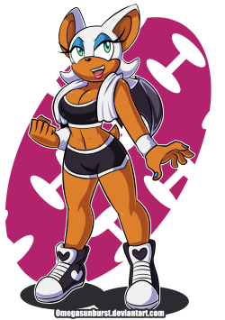 mdfive:  Looks like she just came from the gym!Art by omegasunburst