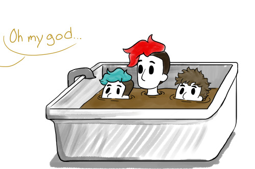 super-skid:  These boys don’t seem to know how to take a bath.Crappy comic, I know but hey at least it’s …. uh… well… nevermind