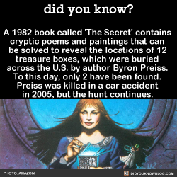 did-you-kno:    To set up the treasure hunt, Preiss traveled