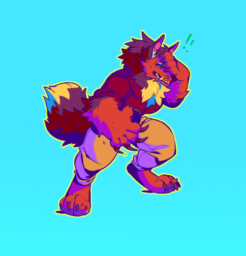 skymachine:  werewolf….whowol….f…… for my good pup friend @forestfrightart!!!!!!!!! HAPPY BEEP BOP!!!!! 