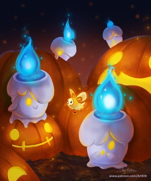 artkitt-creations: Litwick Halloween🎃    Check out my Patreon