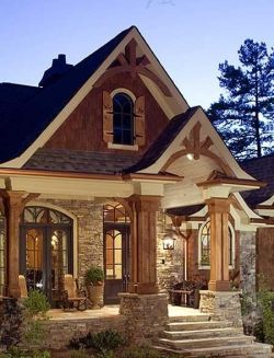 sweetestesthome:  Wood and stone. This is gorgeous.Click to check