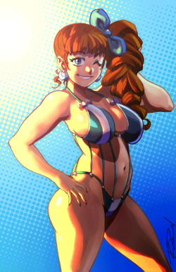 ninsegado91:  grimphantom2: robscorner: It’s summertime. Meaning Bliss gets a new swimsuit~  Love that swimsuit on her =P  Agreed