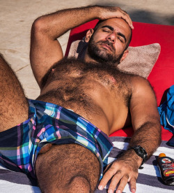 OMG he is one very hairy, sexy man - WOOF