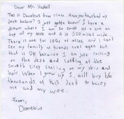 clickholeofficial:  These Third-Graders’ Letters To Their Teacher