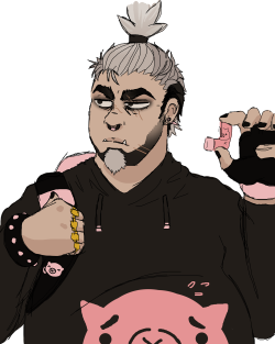 yazzdonut:  jxnkk:  hello yes I gaveHigh!School Roadhog the eyebrows