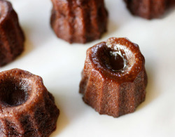 in-my-mouth:  Mini Chocolate-Rum Canneles 