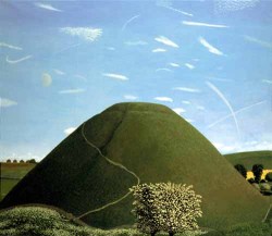 bbredux:  David Inshaw, Portrait of Silbury Hill in May, 1989