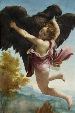jaded-mandarin:  The Abduction of Ganymede - Correggio. Detail.