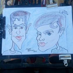 Drawing caricatures at Dairy Delight! (at Dairy Delight Ice Cream)