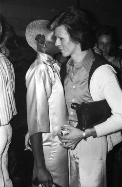 night-spell:  David Bowie and Ava Cherry by Anton Perich © 1974
