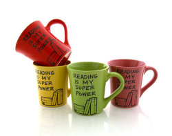 bookporn:  Reader handmade mugs by Lenny Mud Reading is my super