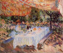 oilpaintinggallery:  Luncheon under the Tent, Claude Monet -