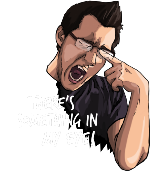 cotestrong:  “THERE’S SOMETHING IN MY EYE” i started out with just an outline because thats what Mark was saying for a tee shirt.. but then I just couldn’t resist coloring it cuz the expression is too great. this is also one of the first