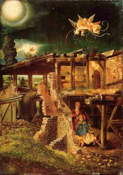 allegoryofart:  Nativity, Albrecht Altdorfer, 1511