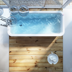 homedesigning:  Sunlight Streams into Bathrooms Connected to
