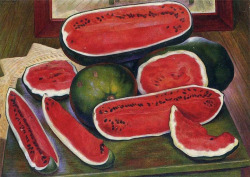 ageoftheart:  The Watermelons  Artist: Diego RiveraYear: 1957Type: Oil
