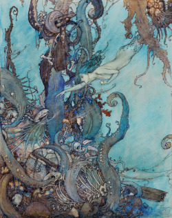 vintagegal:  Illustration by Edmund Dulac from “The Mermaid”