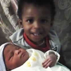 Amin holding his new baby sister. #family #thejrz #siblings #tbt