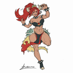 lanpartee:Inktober day 2! Bowsette (Spicy vers). I found some