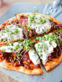 do-not-touch-my-food:  Smoky Sausage and Burrata Pizza 