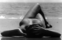 onlyoldphotography:  Lucien Clergue: Nu de la plage Camargue, 1971 