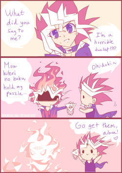 yugiohchildhood:  hanamidori1322:  Yuugi can´t duel? by DrawerElma