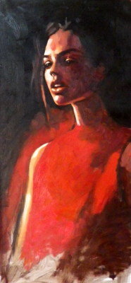 thomassaliot:  Red oil on canvas 48/105 cm 