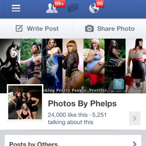 Awesome I reached 24,000 likes on Facebook thanks to the fans and the models who make my fan page what It is!!! Www.facebook.com/photosbyphelpsfanpage
