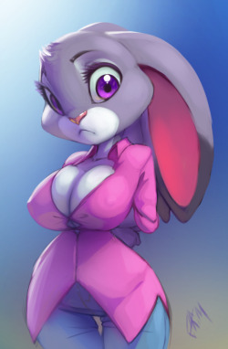 thefuckingdevil:  I drew judy with huge tits for funzies a while