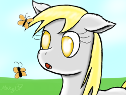 paperderp:  Derpy and Butterflies by ~Maxy37  ^w^!