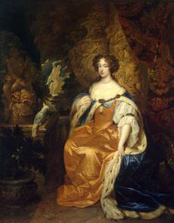 flemishgarden:  Caspar Netscher - Portrait of Mary Stuart II1683oil