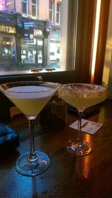 dduane:  Key lime meringue martini (right) and Aviation cocktail