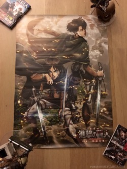 Also arrived today: the Eren + Levi bonus poster awarded to early