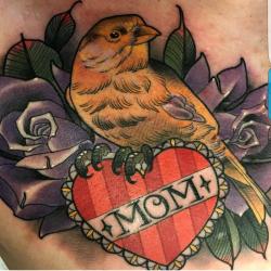 tattooorb:  Yellow Canary tribute to my mom. Thanks to Jared