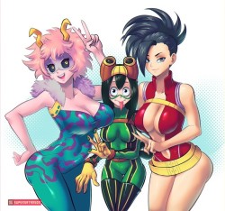 superfantoasts:Favourite girls from Boku No Hero! requested by