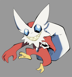 searching-for-bananaflies:  Sableye/Delibird fusion I made for