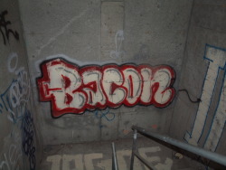 Roller filled throwie back from the days of The High Enders crewBACONRULESIAGOEGOREROSCO