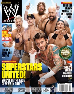 cmpunkarmy:  WWE December 2013 Magazine.  Cool magazine cover!