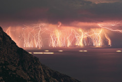 Dodging heavenly fire (time lapse photography of 70 lightning